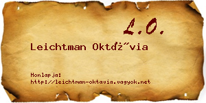 Leichtman Oktávia névjegykártya
